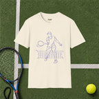 Tennis Player Line Art T-Shirt