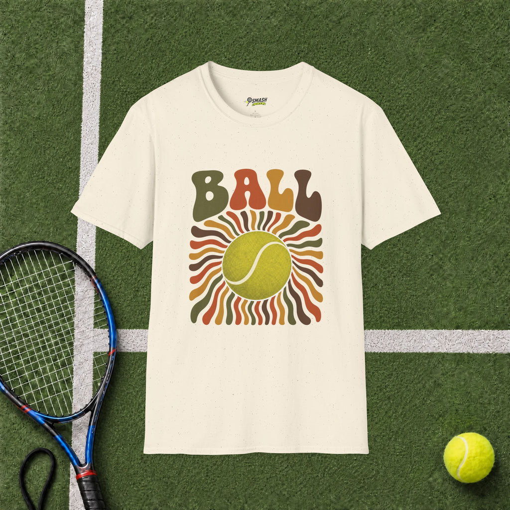 Tennis Ball Retro Sunburst T-Shirt