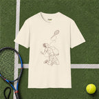 Tennis Player Line Art (1) T-Shirt