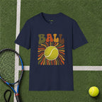 Tennis Ball Retro Sunburst T-Shirt