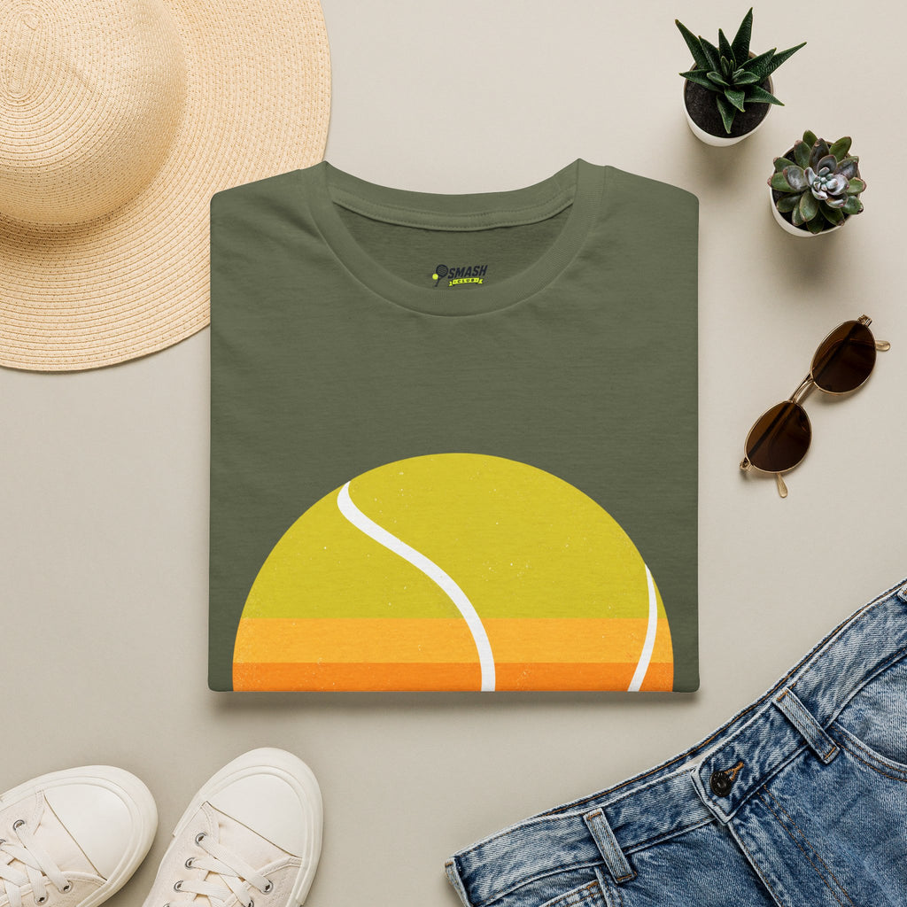 Retro Sunset Tennis T‑Shirt