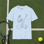 Infinite Tennis Line Art T-Shirt