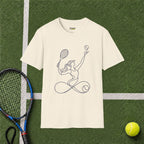 Infinite Tennis Line Art T-Shirt