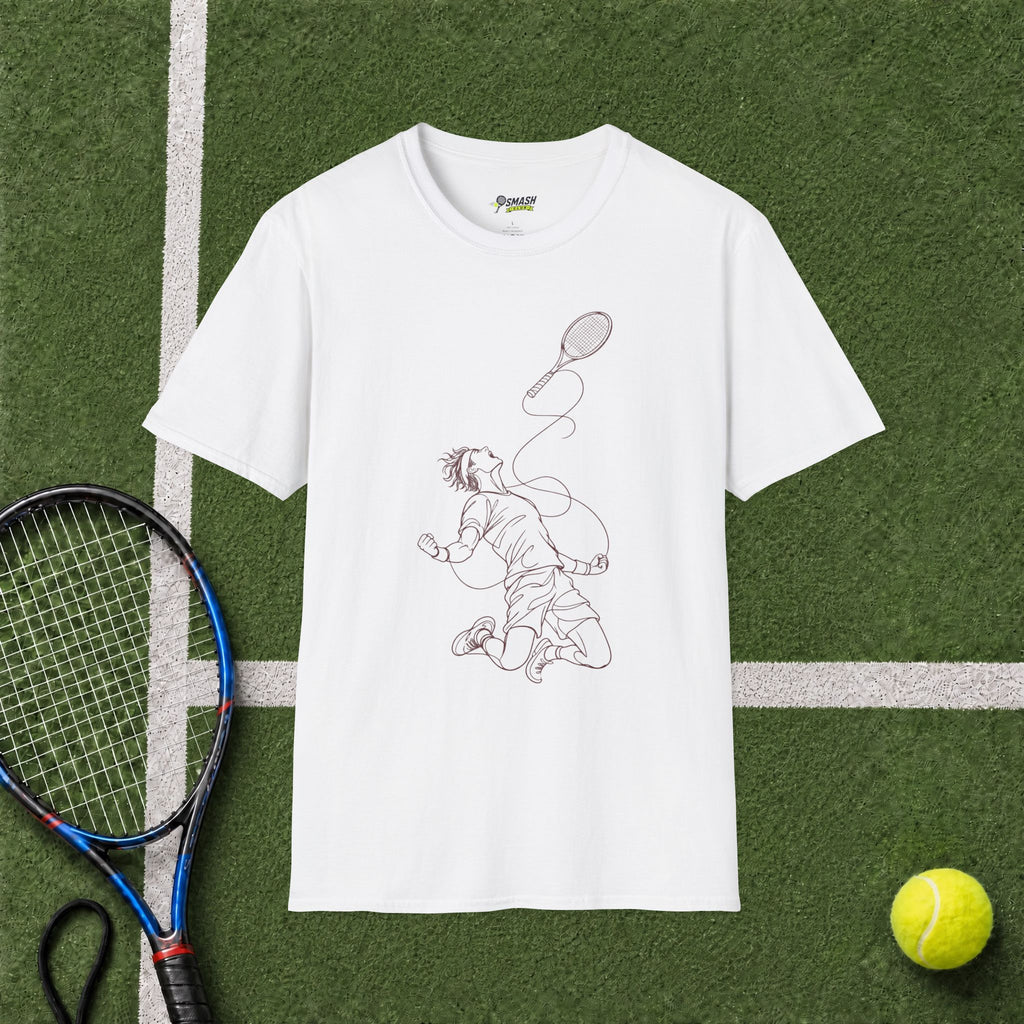 Tennis Player Line Art (1) T-Shirt