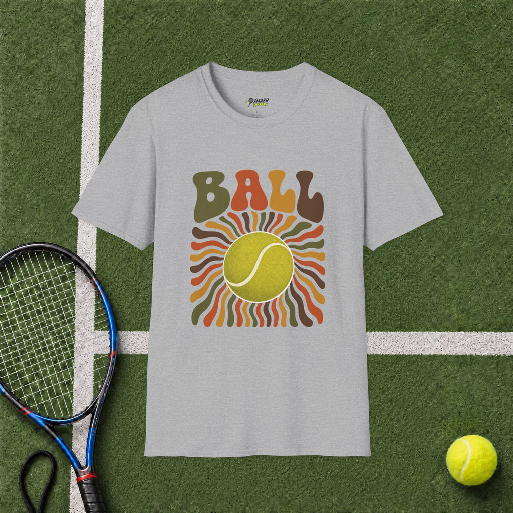 Tennis Ball Retro Sunburst T-Shirt