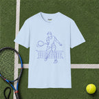Tennis Player Line Art T-Shirt