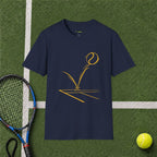 Tennis Serve Line Art T-Shirt