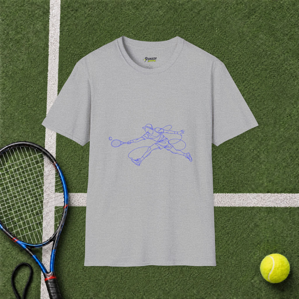 Tennis Player Line Art (2) T-Shirt