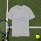 Tennis Player Line Art (2) T-Shirt