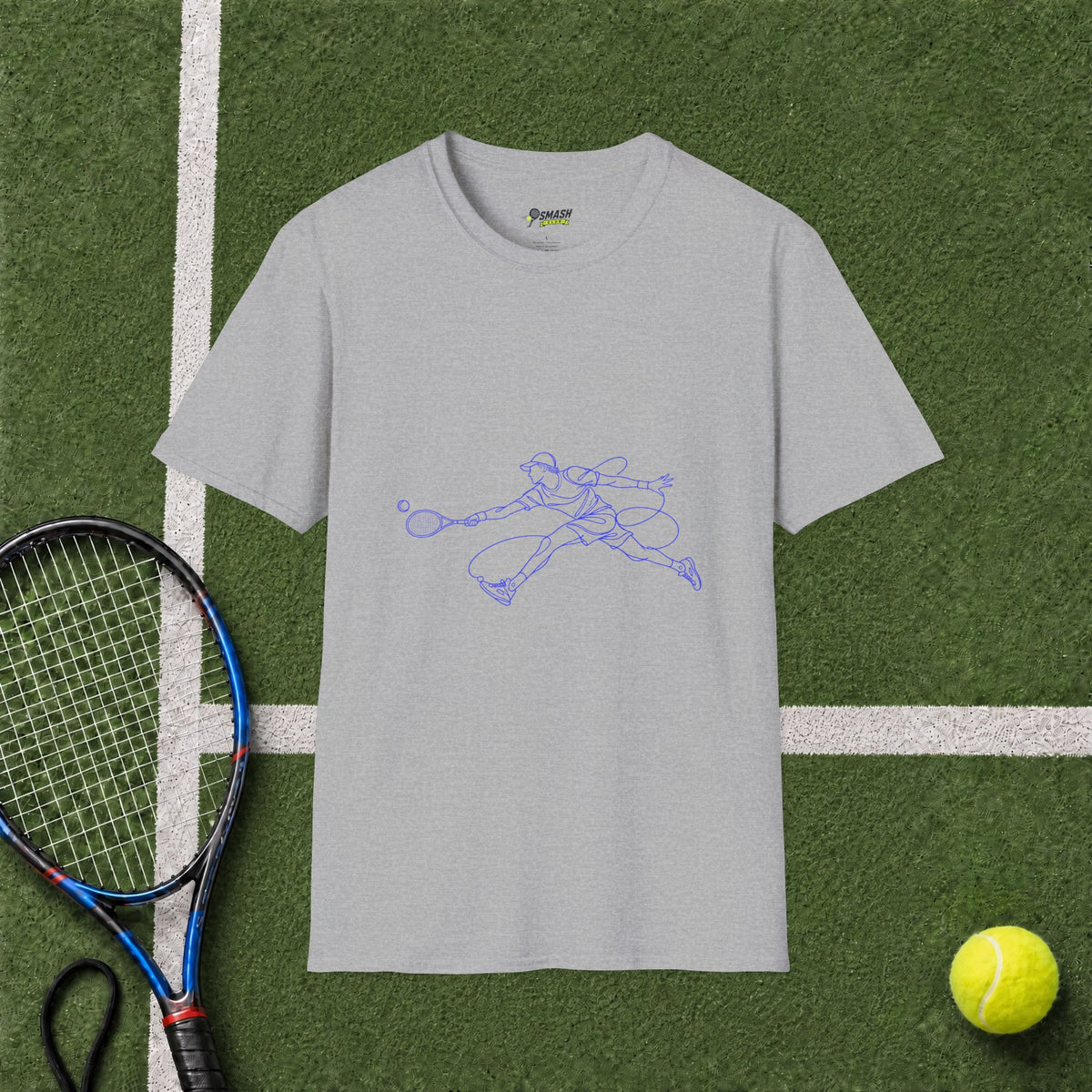 Tennis Player Line Art (2) T-Shirt