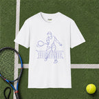 Tennis Player Line Art T-Shirt