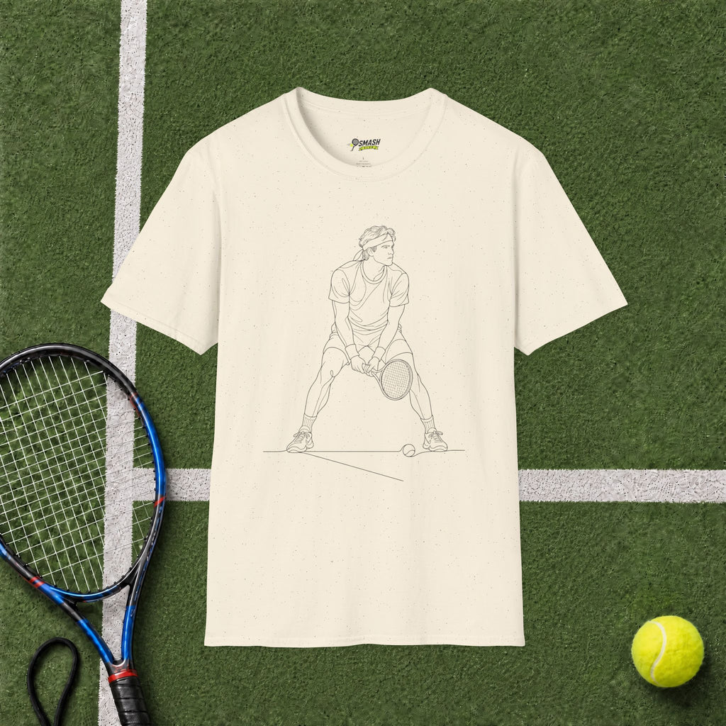 Tennis Player Line Art T‑Shirt