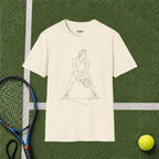 Tennis Player Line Art T‑Shirt