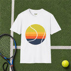 Retro Sunset Tennis T‑Shirt