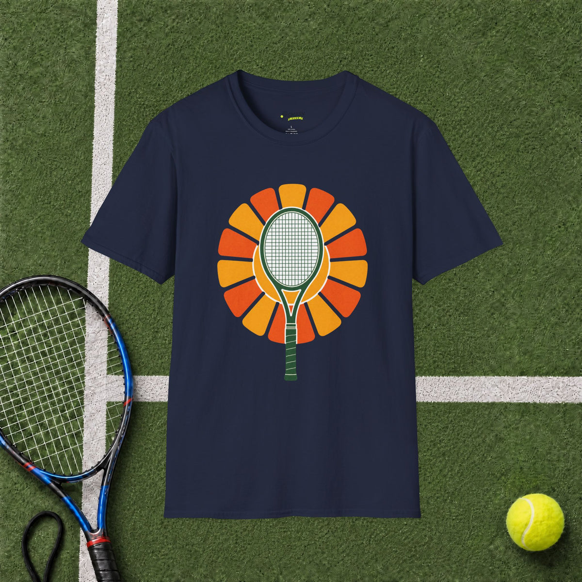 Tennis Racket Sunburst T-Shirt