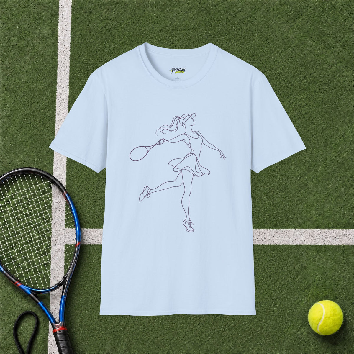 Tennis Line Art T-Shirt