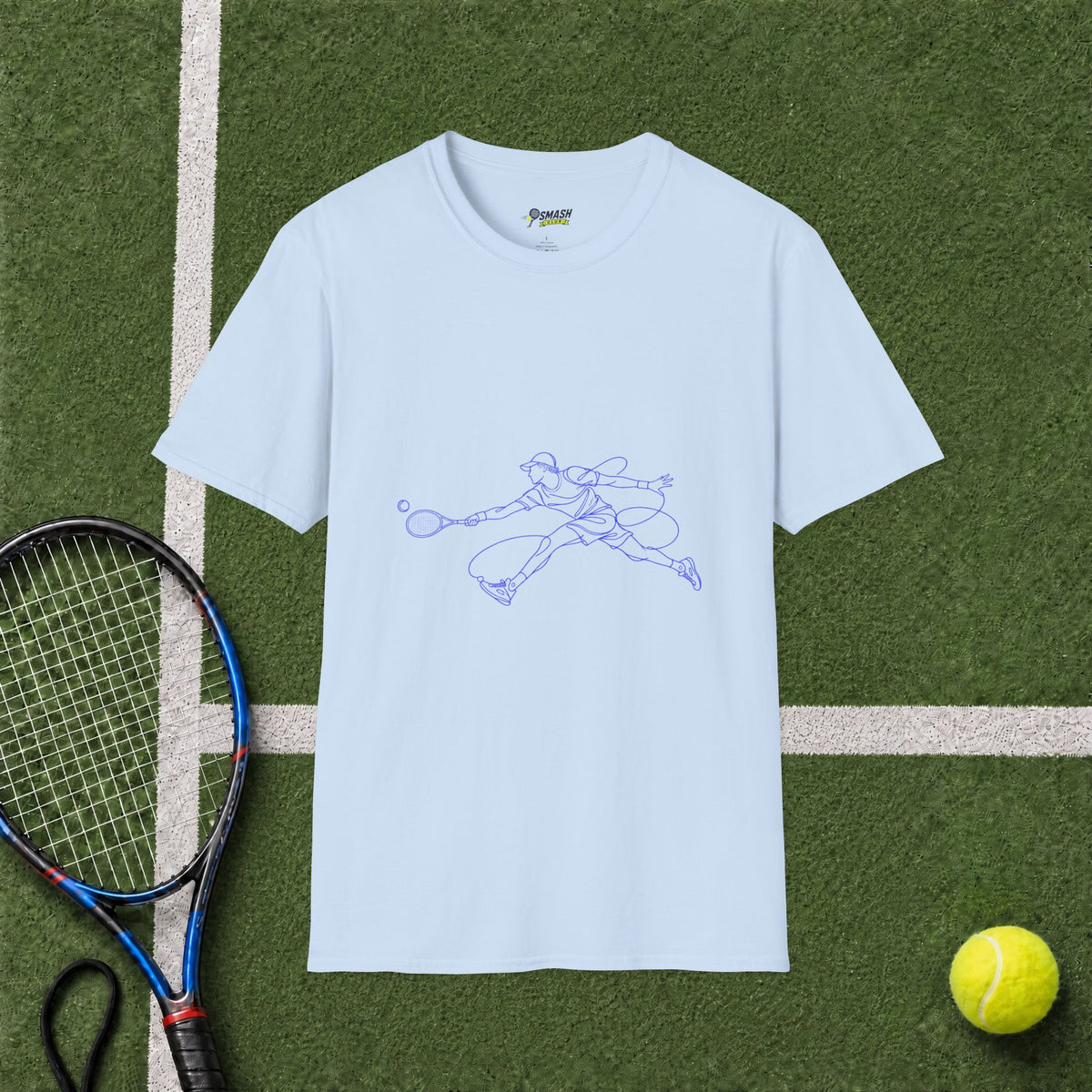 Tennis Player Line Art (2) T-Shirt