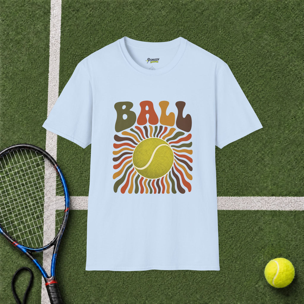 Tennis Ball Retro Sunburst T-Shirt
