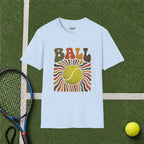 Tennis Ball Retro Sunburst T-Shirt