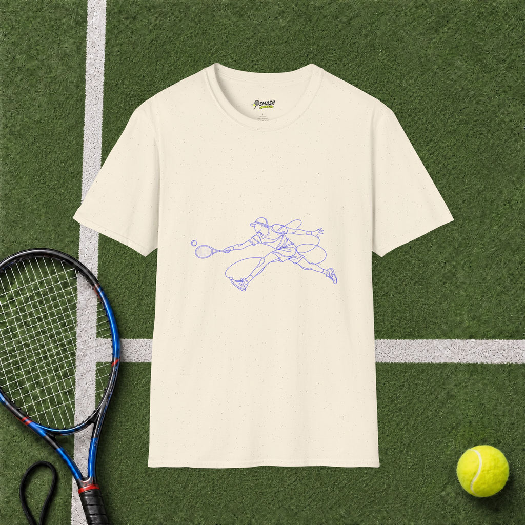 Tennis Player Line Art (2) T-Shirt