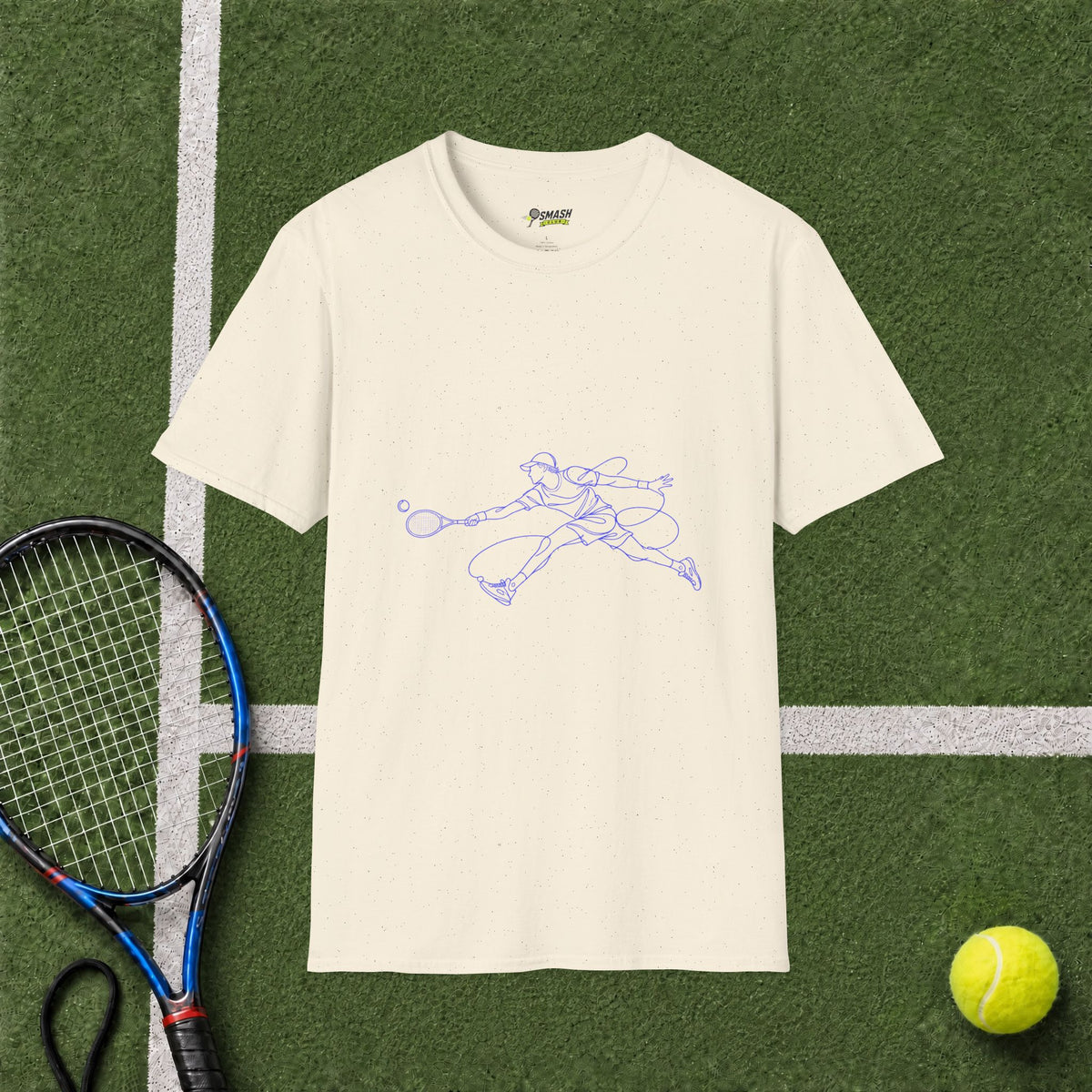 Tennis Player Line Art (2) T-Shirt