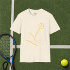 Tennis Serve Line Art T-Shirt