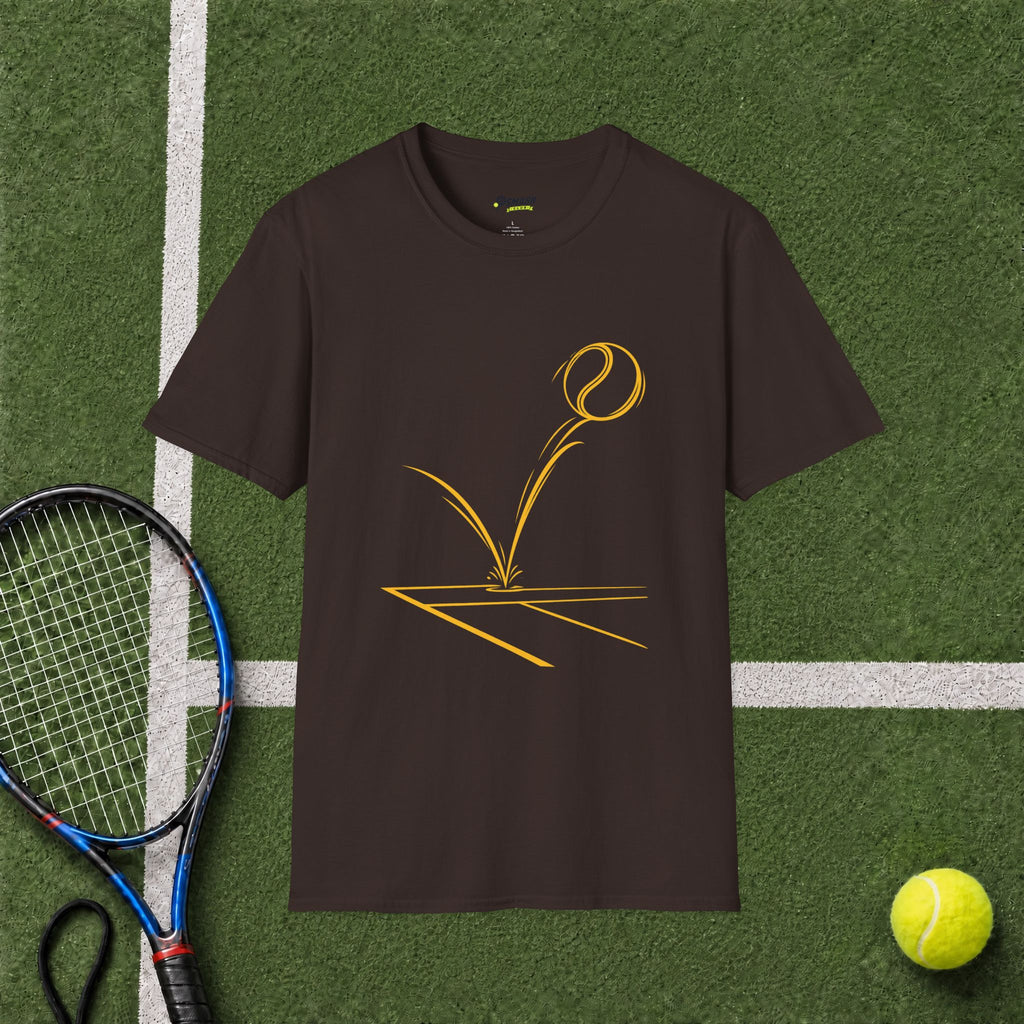 Tennis Serve Line Art T-Shirt
