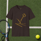 Tennis Serve Line Art T-Shirt