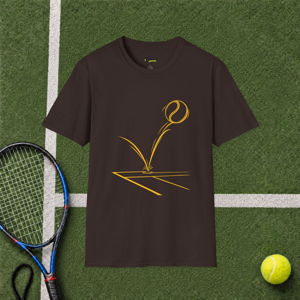 Tennis Serve Line Art T-Shirt