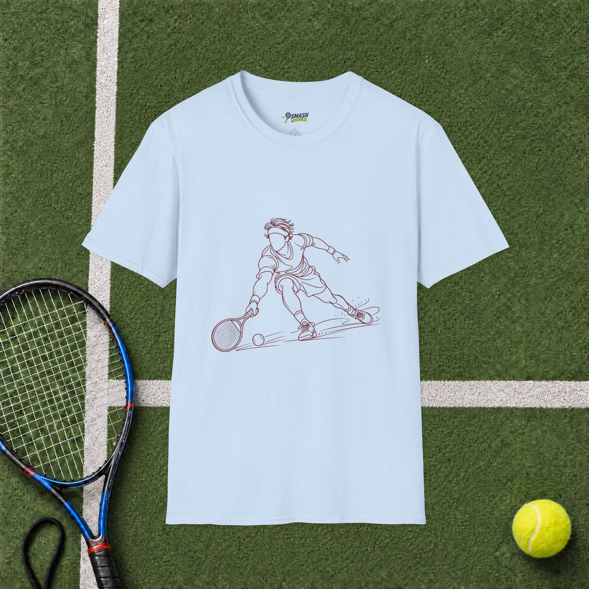 Tennis Line Art T‑Shirt