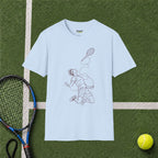Tennis Player Line Art (1) T-Shirt