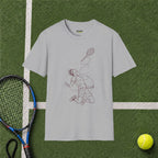 Tennis Player Line Art (1) T-Shirt