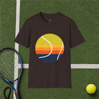 Retro Sunset Tennis T‑Shirt
