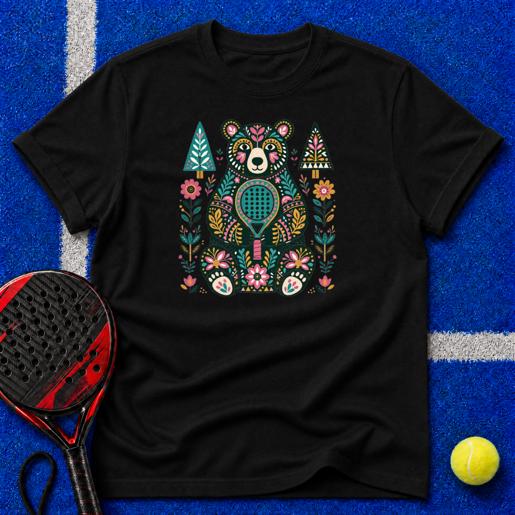 Floral Folk Art Bear T-Shirt