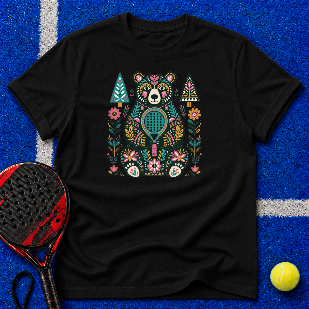Floral Folk Art Bear T-Shirt