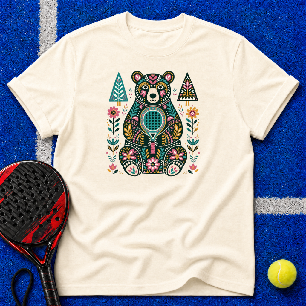 Floral Folk Art Bear T-Shirt